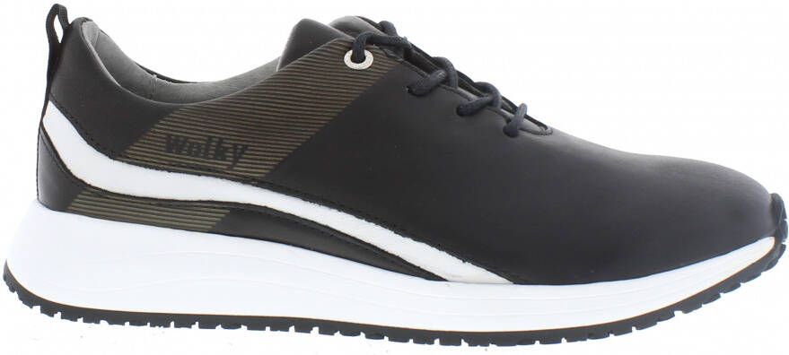 Wolky Veterschoenen Runner zwart wit leer - Foto 3