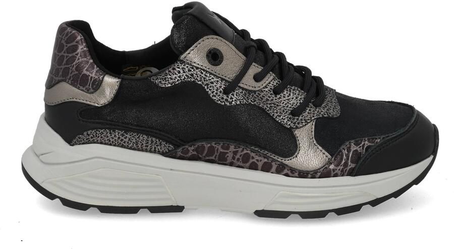 XSENSIBLE Lage Sneakers Dames Rainbow Maat: 42 Materiaal: Suède Kleur: Zwart - Foto 4