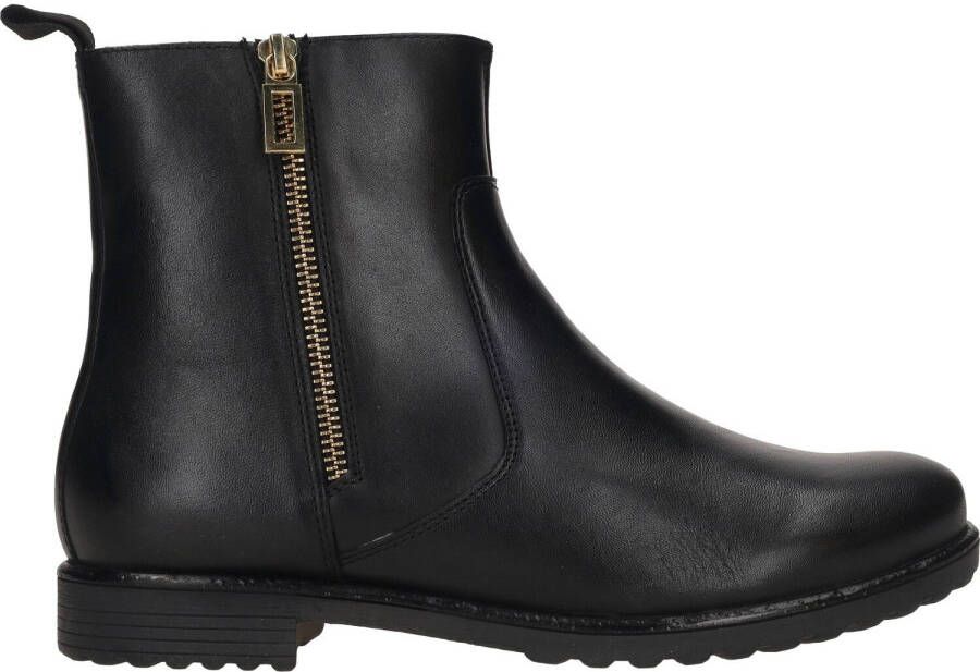 Ara Zwarte leren enkellaars met gouden rits Black Dames - Foto 11