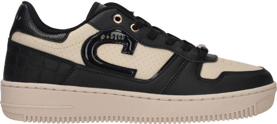 Cruyff Campo Low Lux Black Cream Zwart Leer Lage sneakers Dames - Foto 4