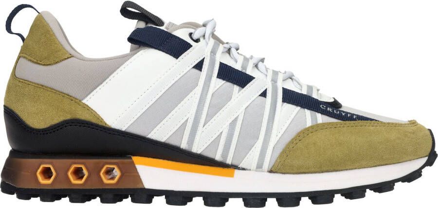 Cruyff Fearia Hex Micro Ripstop Suede Lt. Grey Lawn Green Sneakers Wit Heren - Foto 5