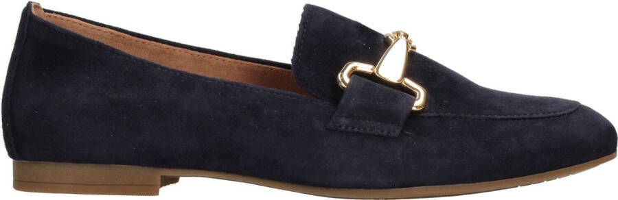 Gabor Elegante blauwe suède loafers met gouden detail Blue Dames - Foto 8