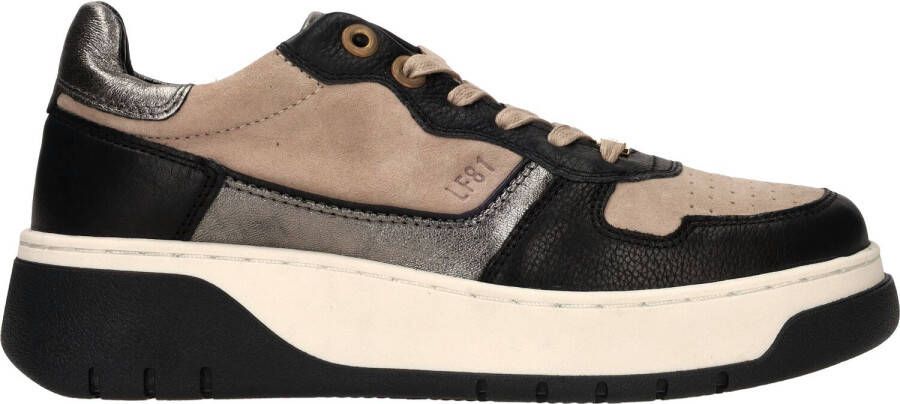 LOFF1881 LOFF 1881 Veterschoen Dames Zwart Taupe