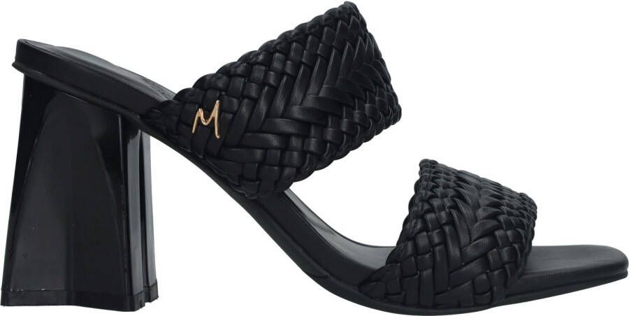 Mexx Zwarte Leren Muiltjes Lilah Black Dames - Foto 16