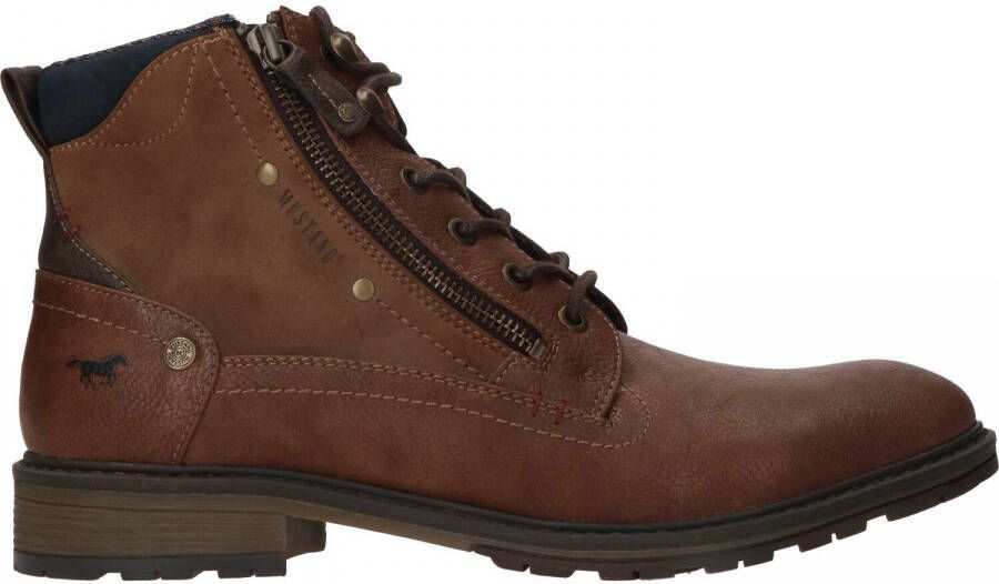 Mustang Shoes Hoge veterschoenen met een ritssluiting - Foto 5