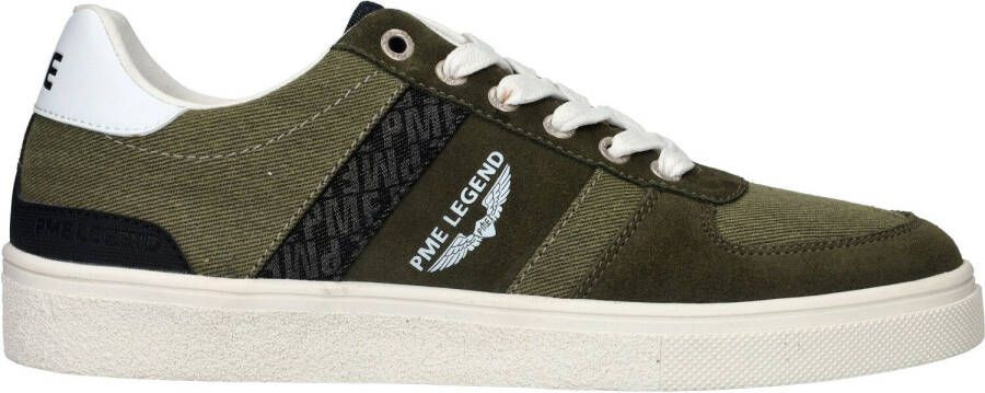 PME Legend Comfortabele groene leren sneakers met zwarte en witte accenten Green Heren - Foto 6