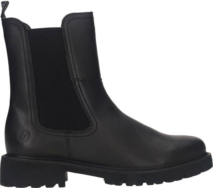 Remonte Zwarte Leren Enkellaarsjes Vrouwen Black Dames - Foto 6