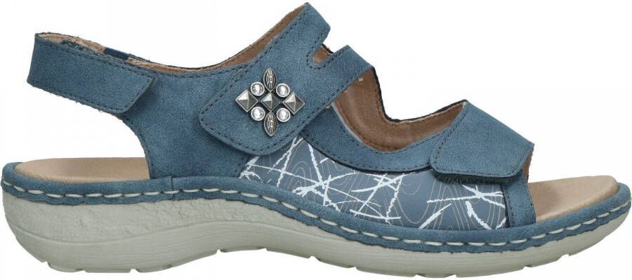 Remonte Dames Sandaal D7647-16 Jeansblauw Print - Foto 3