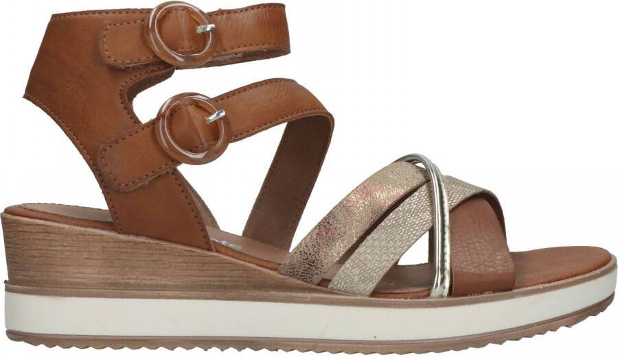 Remonte Sleehaksandaaltjes met metallic-riempjes - Foto 3