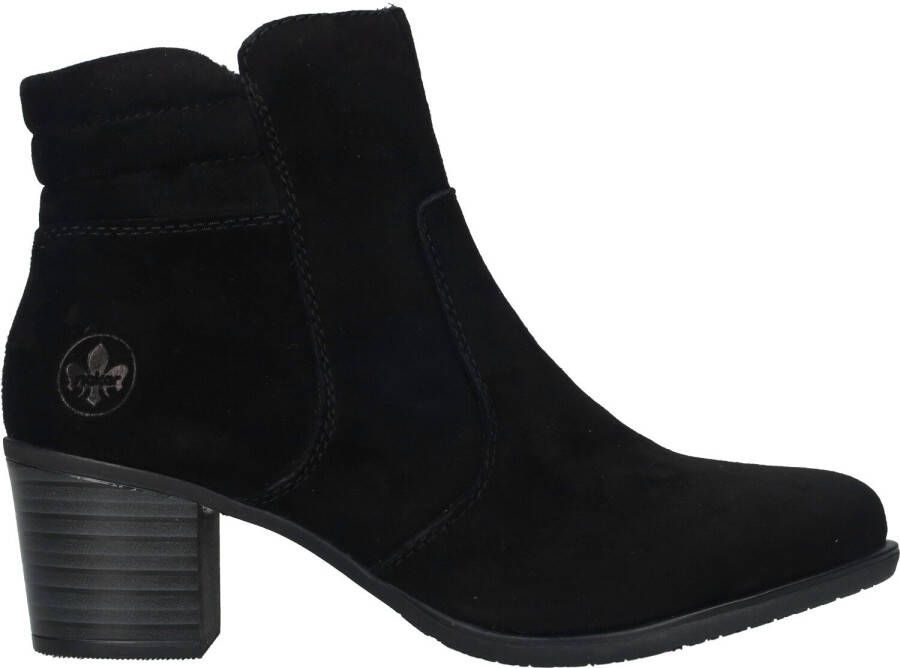 Rieker Elegante Zwarte Suède Enkellaars voor Dames Zwart Dames - Foto 7