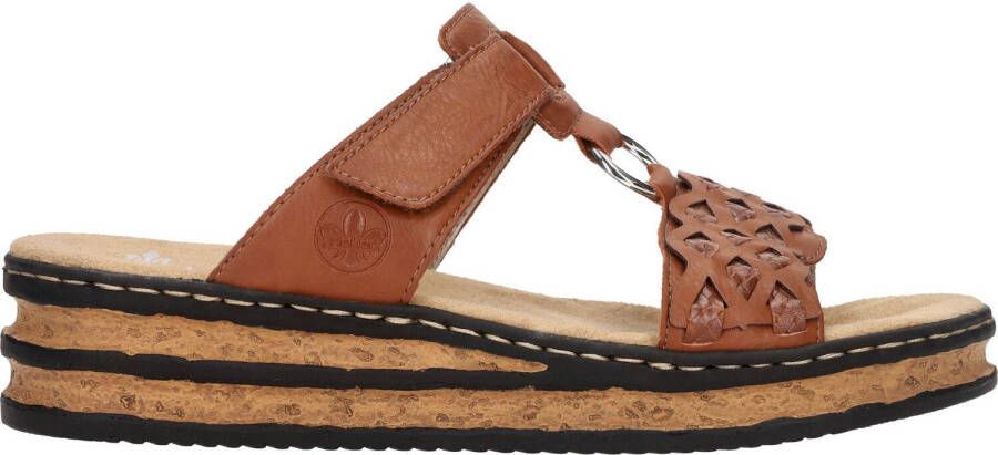 Rieker Heren Cognac Synthetische Slipper Brown Heren - Foto 5