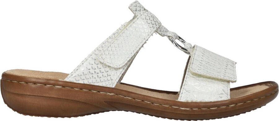 Rieker -Dames off-white ecru parel slippers & muiltjes - Foto 8