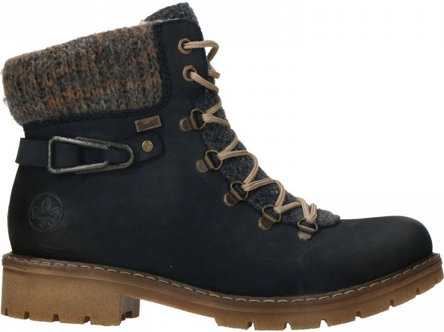 Rieker Winterlaarsjes winterlaarzen veterschoenen met gebreide rand en -tex - Foto 8