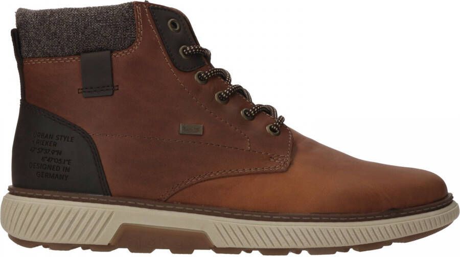 Rieker Stoere leren en synthetische veterlaarzen Brown Heren - Foto 2