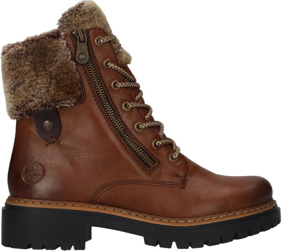 Rieker Warmgevoerde veterschoen voor dames Bruin Dames - Foto 3