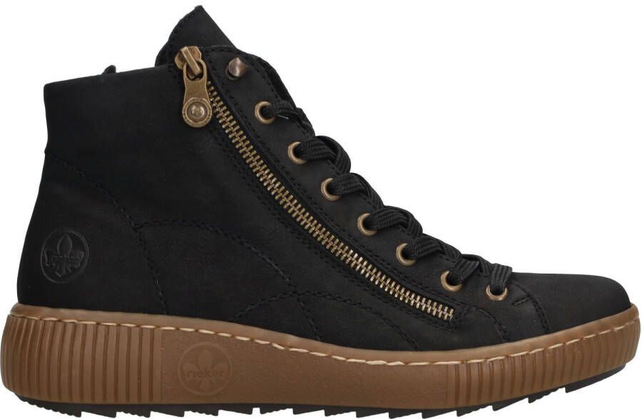 Rieker Z-6610 Zwarte enkelhoge gevoerde veterschoen Kleur Zwart) - Foto 9