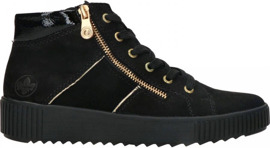 Rieker Waterdichte sneakers met ritssluiting en uitneembaar voetbed Black Dames - Foto 17