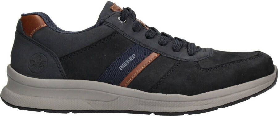 Rieker Comfortabele Blauwe Sneakers met Bruine Accenten Grijs Heren - Foto 4
