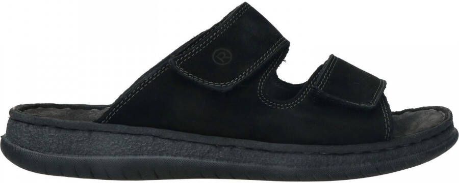 Rohde Slipper Heren Leder Zwart Klittenband 6241 - Foto 7
