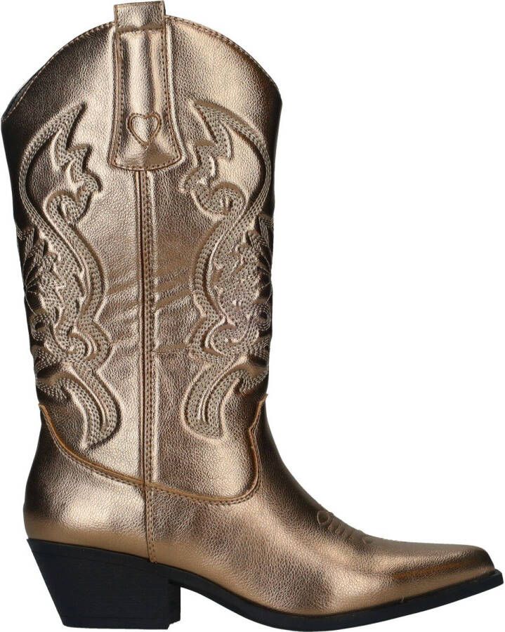 Shoecolate Western Laars Dames Goud