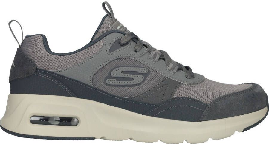 Skechers Grijze Leren Court Sneaker met AirCooled Memory Foam Gray Heren - Foto 5