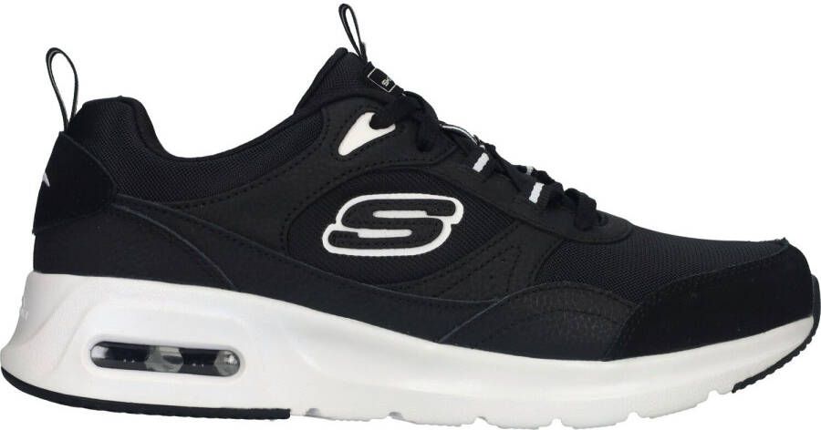 Skechers Sportieve Heren Zwarte Leren Sneaker met AirCushioned Zool Zwart Heren - Foto 5