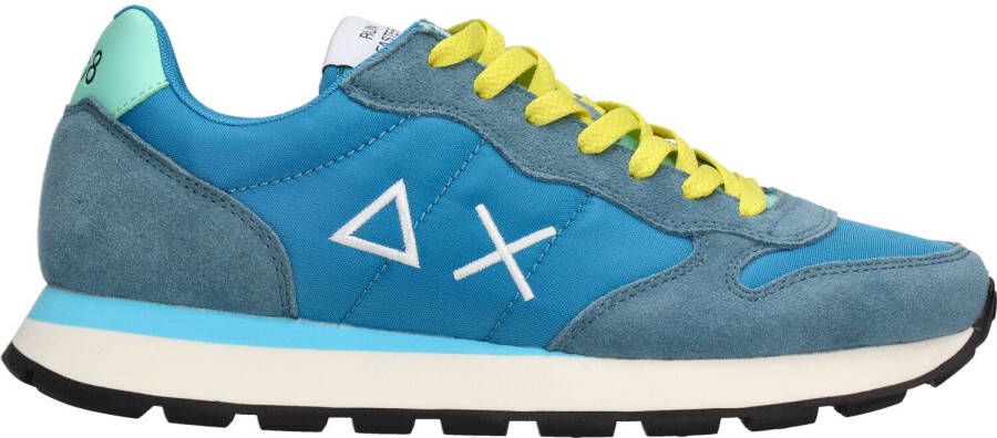 Sun68 Blauwe Solid Nylon Sneaker met Extra Veters Multicolor Heren - Foto 5