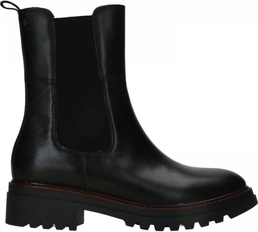 Tamaris Stijlvolle zwarte leren Chelsea boots - Foto 2