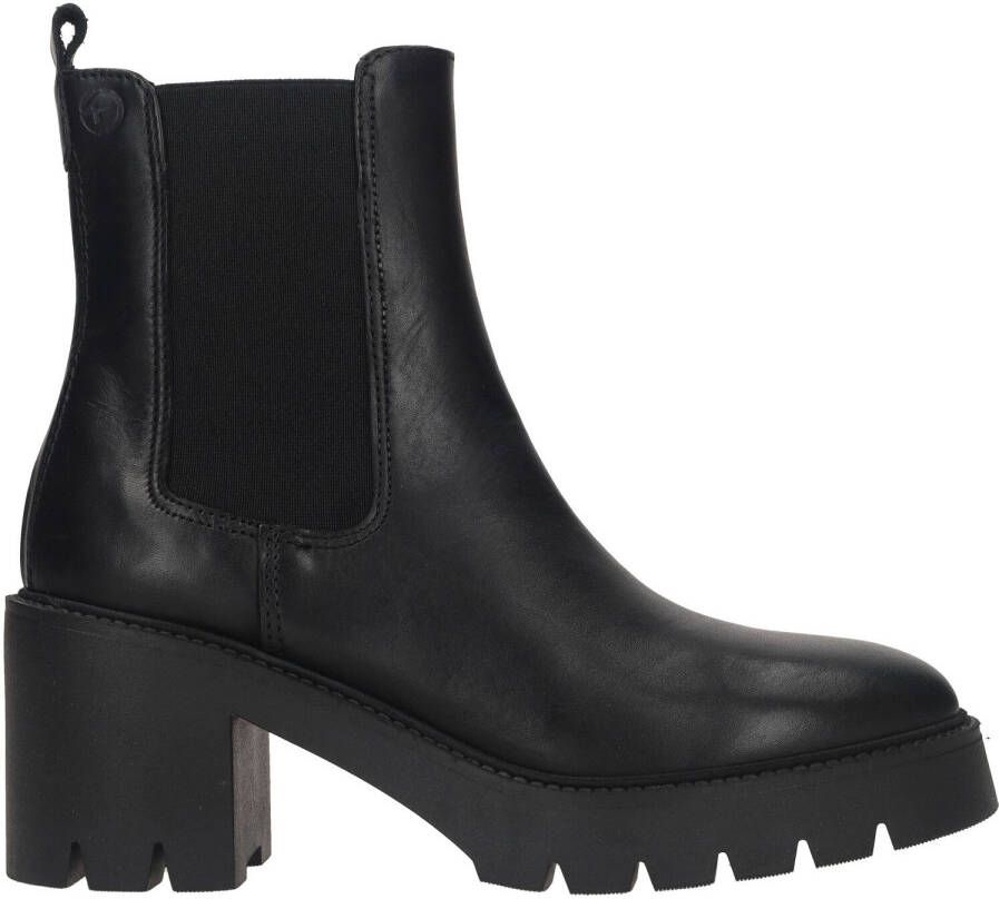 Tamaris Zwarte leren Chelsea laars met 6 cm hak Black Dames - Foto 5