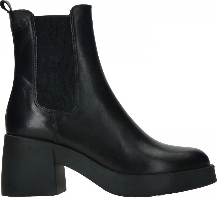 Tamaris Zwarte gesloten enkellaarsjes voor dames Black Dames