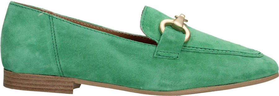 Tamaris Groene suède loafers met verharde hiel en gouden detail Green Dames - Foto 5