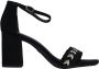 Tamaris Stijlvolle zwarte leren hoge hak sandalen Black Dames - Thumbnail 90