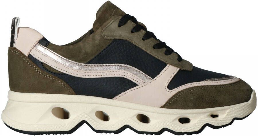 Tamaris Sneaker met uitneembare binnenzool Olijf Zwart Oudroze - Foto 6