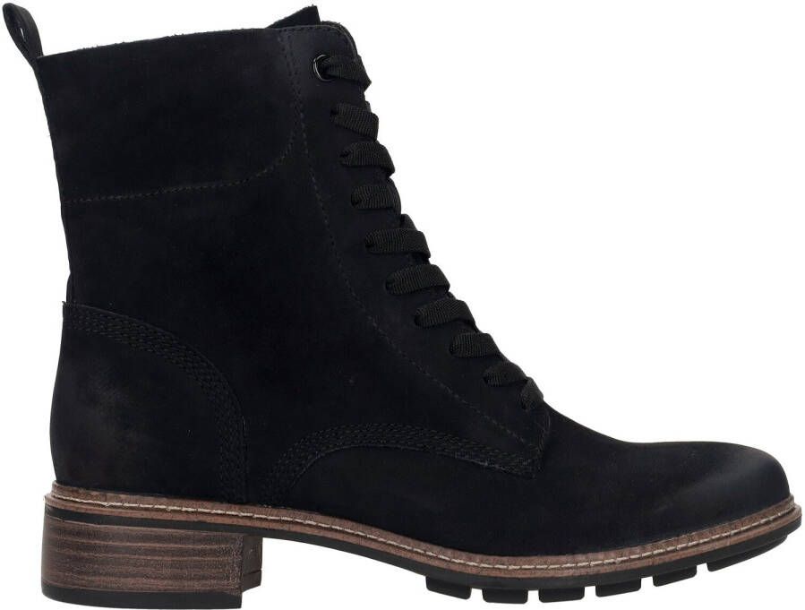 Tamaris Zwarte suède veterschoen voor dames Zwart Dames - Foto 3