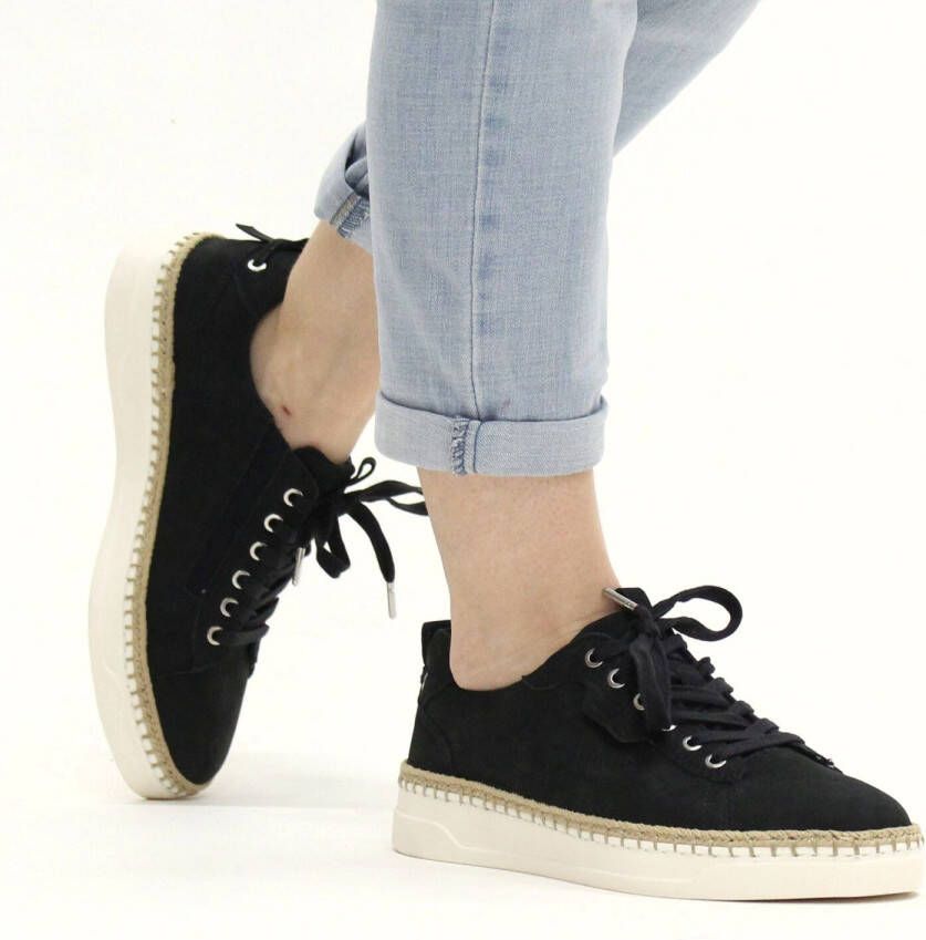 Tamaris Blauwe Suède Veterschoen Black Dames - Foto 5