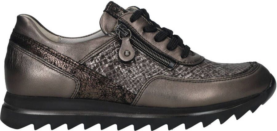 Waldläufer Comfortabele Metallic Antraciet Sneaker met Dierenprint Grijs Heren - Foto 2