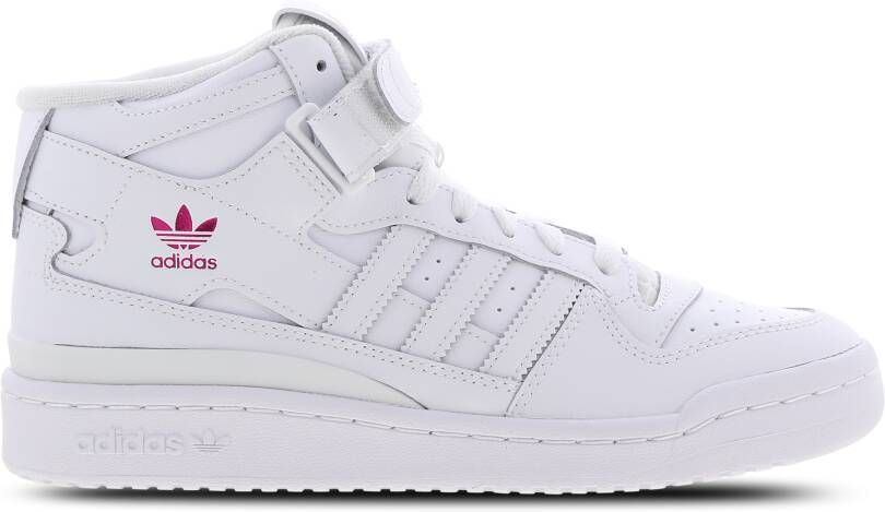pink and white high top adidas