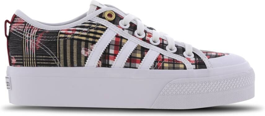 Adidas Originals Nizza Platform sneakers wit donkerrood - Foto 2