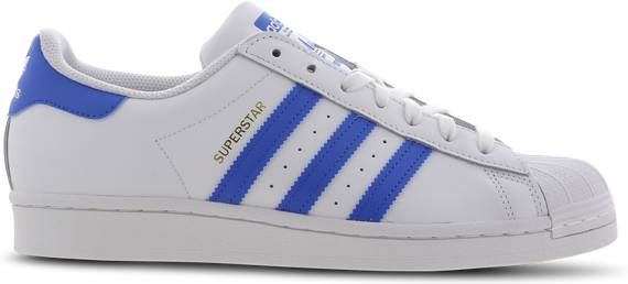 stilte bedrag buik Adidas Superstar Heren sneakers ftwr white true blue gold met - Schoenen.nl