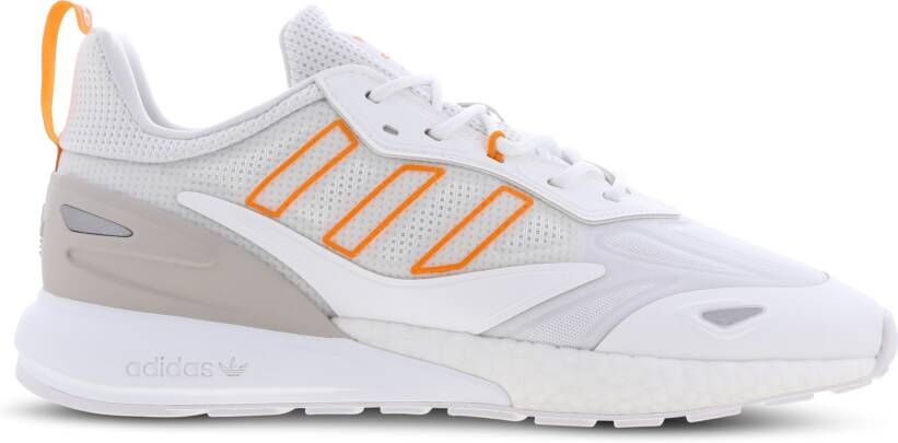 Adidas Originals ZX 2K Boost 2.0 Schoenen Cloud White Bright Orange Silver Metallic