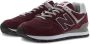 New Balance Bordeaux 574 Suède Sneaker Red - Thumbnail 4