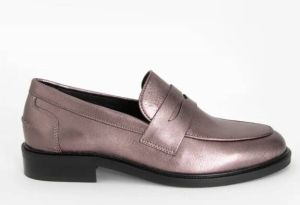 Sissy- Paarse metallic leren loafer