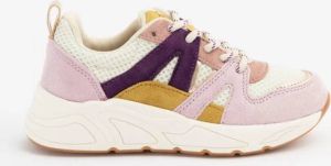 Sissy-Boy Roze sneakers met mosterdgele details