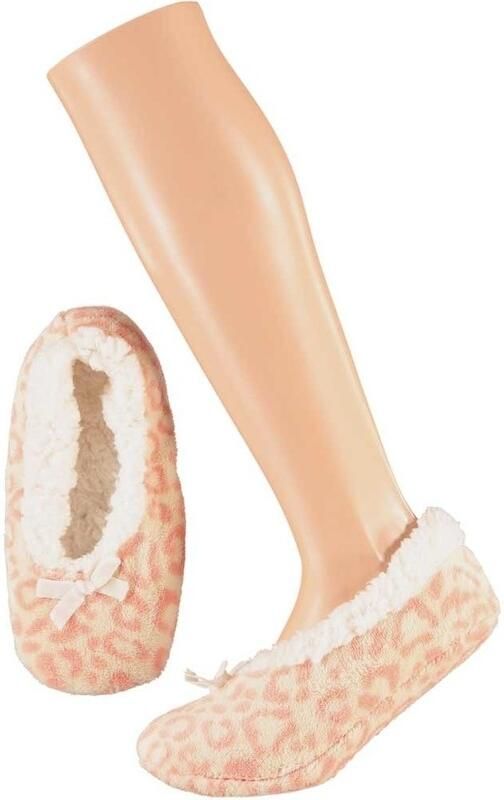 Apollo Ballerina pantoffels sloffen dierenprint kinderen luipaard roze