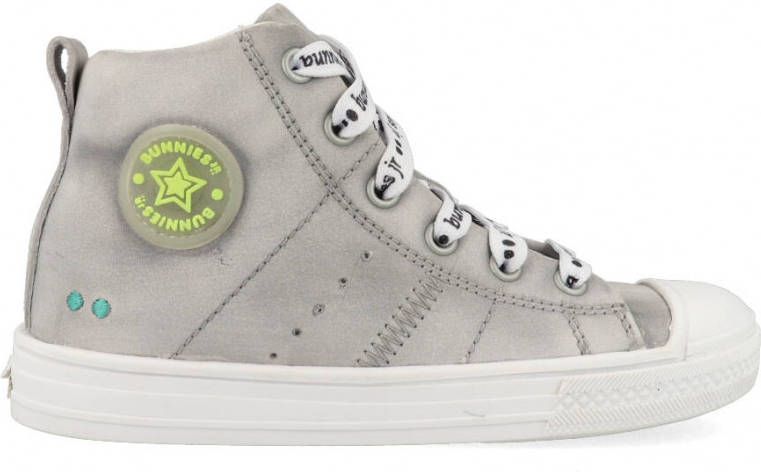 BunniesJR Bunnies JR 221235 284 Hoge Sneakers Grijs Nubuck Veters - Foto 2