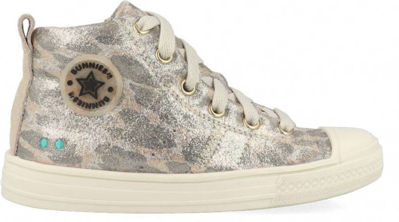 BunniesJR Bunnies JR 221235-906 Hoge Sneakers Goud Print Leer Veters - Foto 2