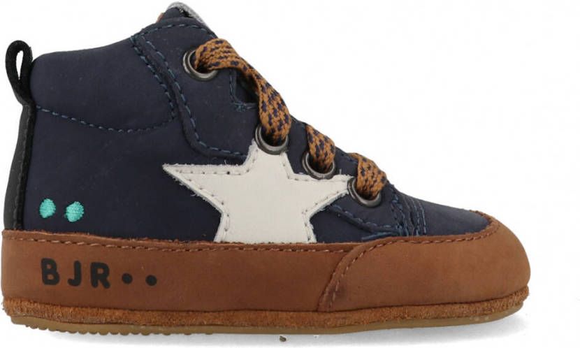 BunniesJR Bunnies JR 221521-129 Jongens Babysneakertjes Blauw Nubuck Veters - Foto 4