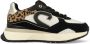 Cruyff Hyde Runner black beige leopard Zwart Leerlook Lage sneakers Dames - Thumbnail 3