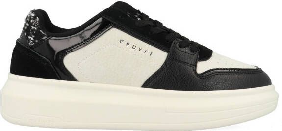 Cruyff Tennis court black white Zwart Leerlook Lage sneakers Dames - Foto 7