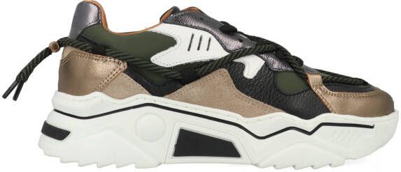 Dwrs Dames Sneakers Jupiter Army smoke Donker Groen - Foto 2